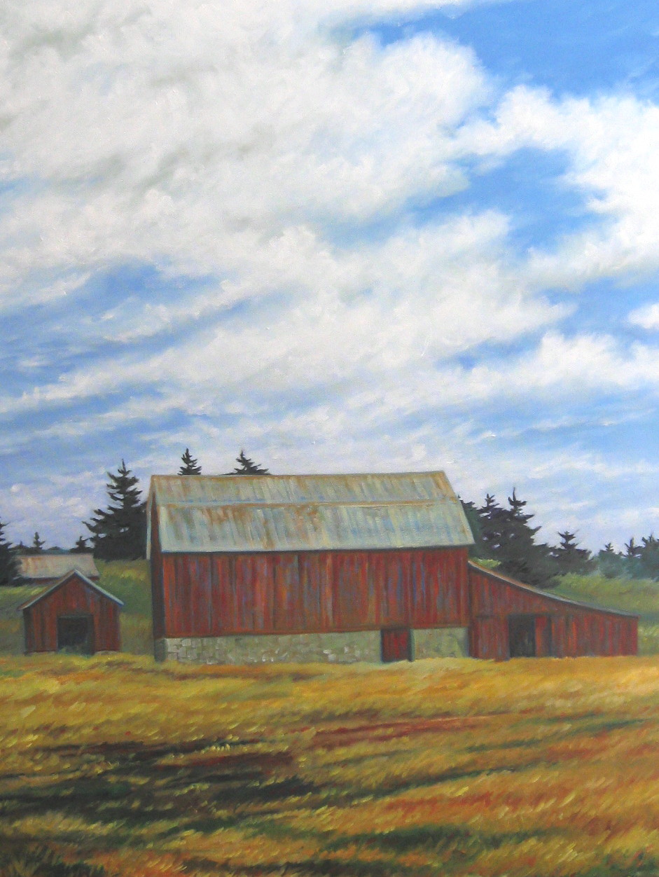 Red Barn In Spring