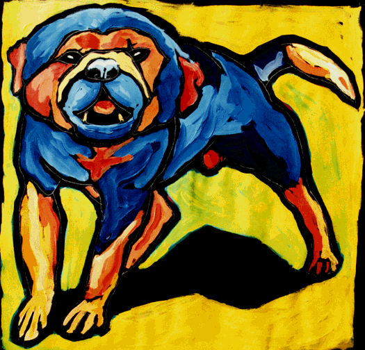 Rottweiler painting